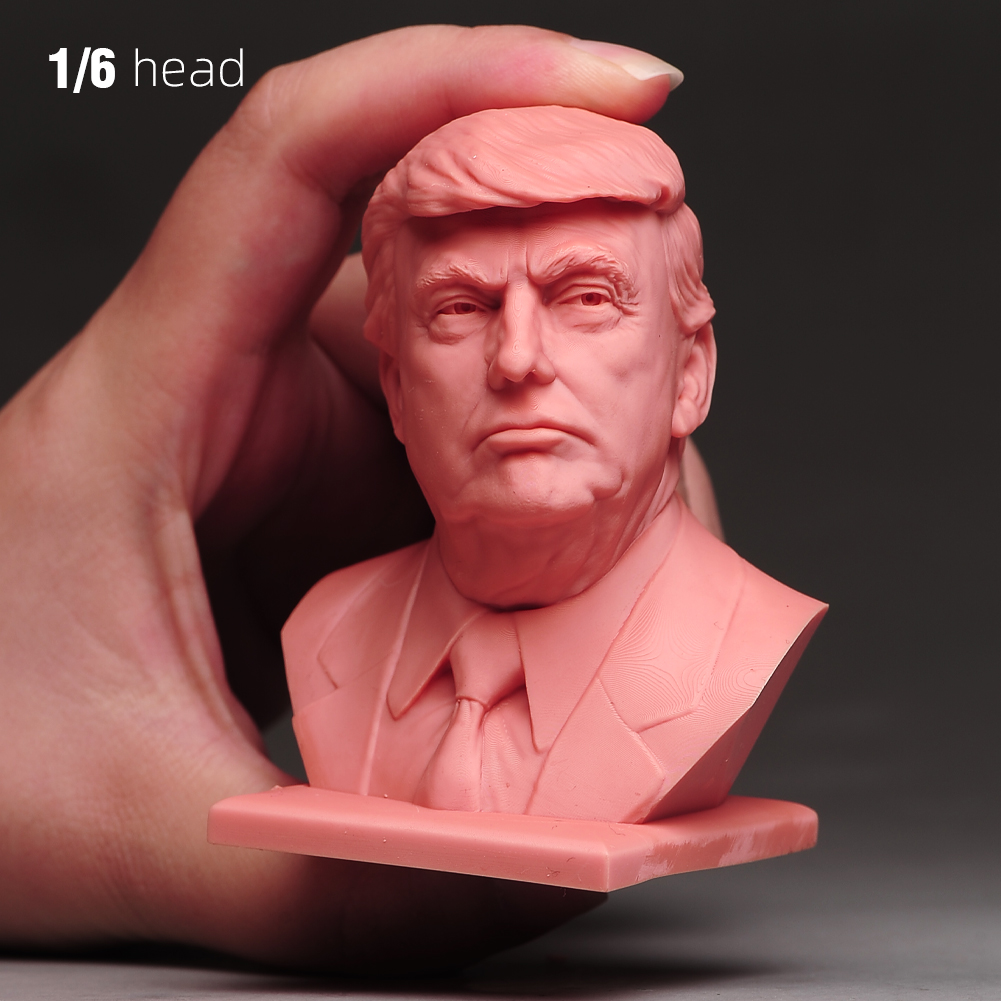 1/6 1/12 1/18 Display Stand Donald Trump President Head Bust For 12'' Male Body