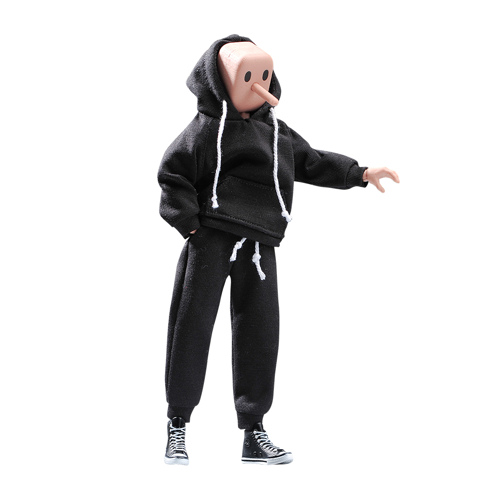 1/12 Hooded Sweater Top & Pants Trousers Model Fit 6'' Male Action Figure Body