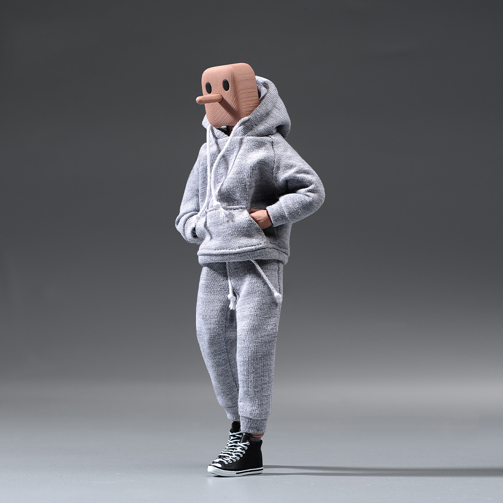 1/12 Hooded Sweater Top & Pants Trousers Model Fit 6'' Male Action Figure Body