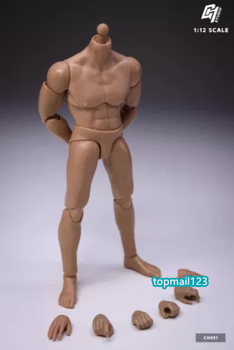 CH CH001/2 1/12 Joint Super Flexible Muscle Figure Doll Body For 6'' Male Model - Foto 25 di 28
