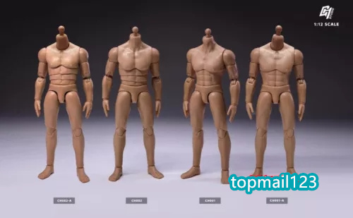 CH CH001/2 1/12 Joint Super Flexible Muscle Figure Doll Body For 6'' Male Model - Foto 26 di 28