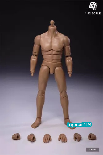 CH CH001/2 1/12 Joint Super Flexible Muscle Figure Doll Body For 6'' Male Model - Foto 27 di 28