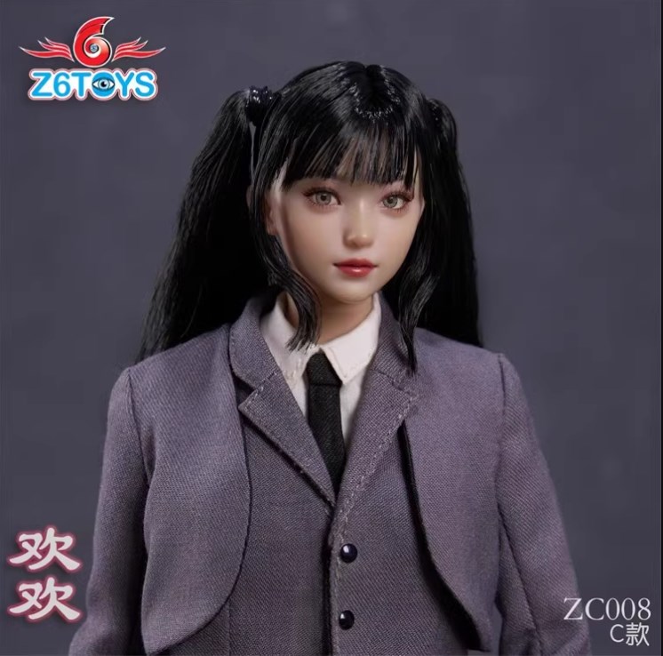 Z6TOYS ZC008 1/6 Moveable Eye Cute Girl Head Sculpt For 12" Female PH Figure Toy