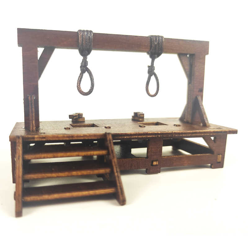DIY 1/72 Holz Guillotine Modell Szene Zubehör passend Actionfigur Soldat Spielzeug - Bild 15 von 16