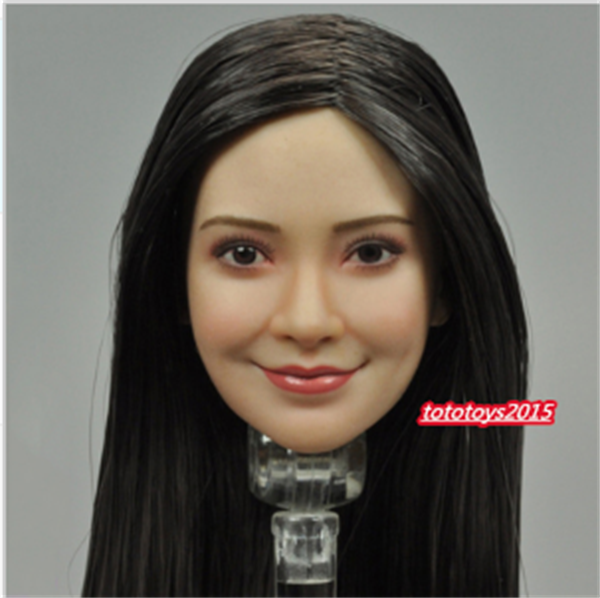 1:6 Beauty Girl Female Lady Head Sculpt Carved For 12'' Action Figure Body toy