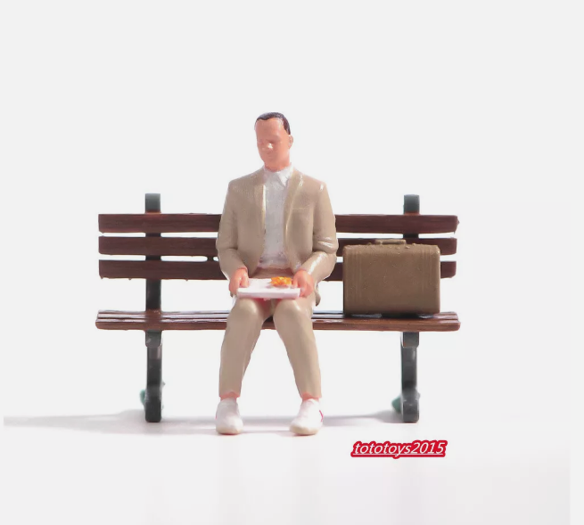 1/87 Tom Hanks Gump Szene Requisite Miniaturen Figuren Puppe für Autos Fahrzeug Spielzeug - Bild 12 von 15