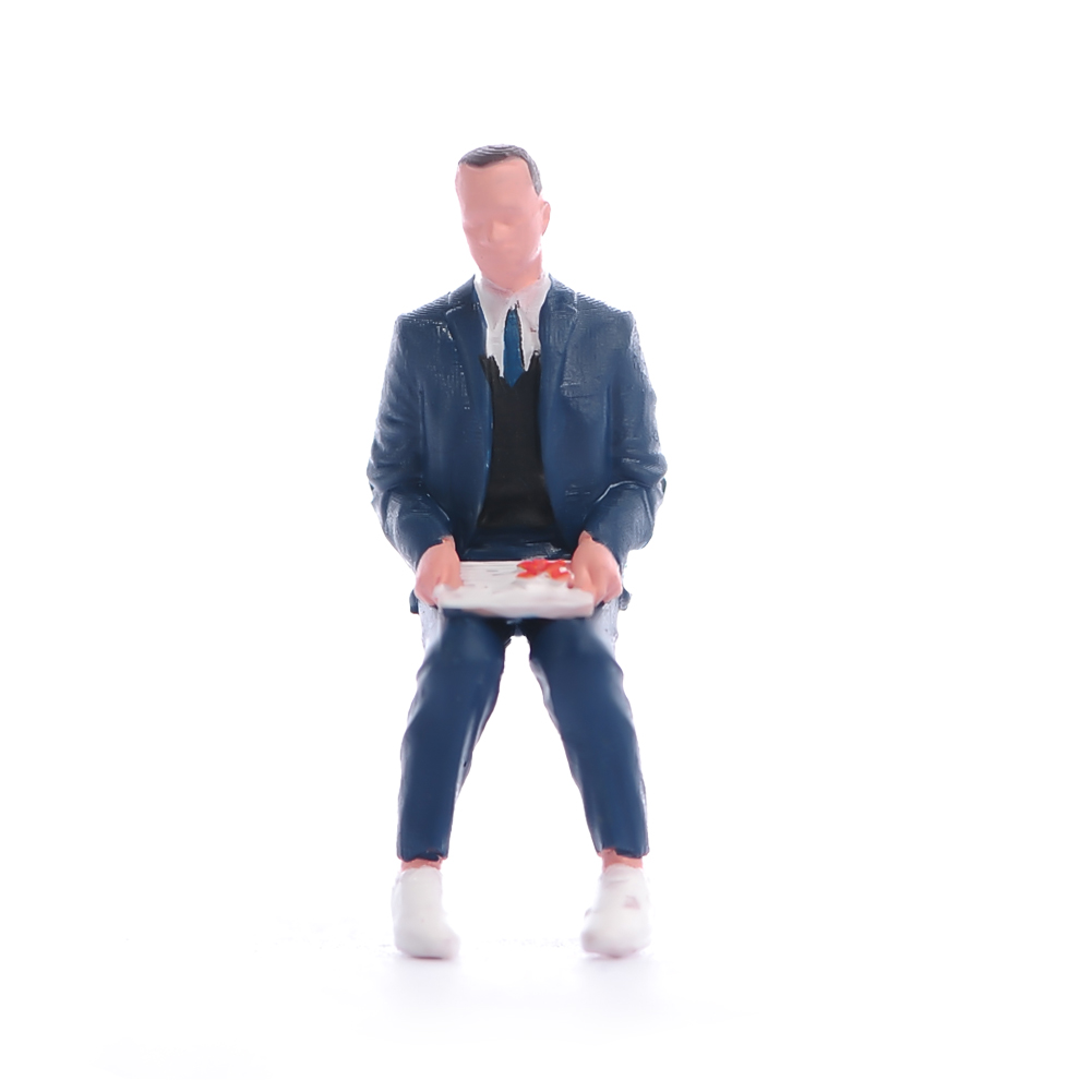 1/87 Tom Hanks Gump Szene Requisite Miniaturen Figuren Puppe für Autos Fahrzeug Spielzeug - Bild 13 von 15