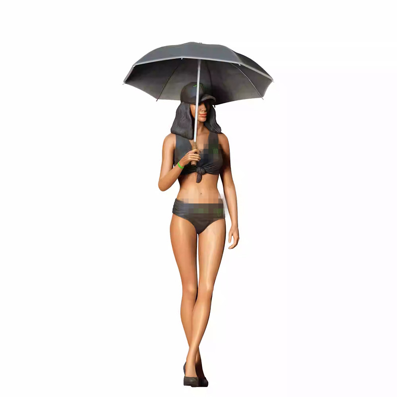 DIY 1/64 1/87 Bikini Sexy girl Scene Miniature Figures Doll For Car Vehicles Toy - Picture 8 of 9