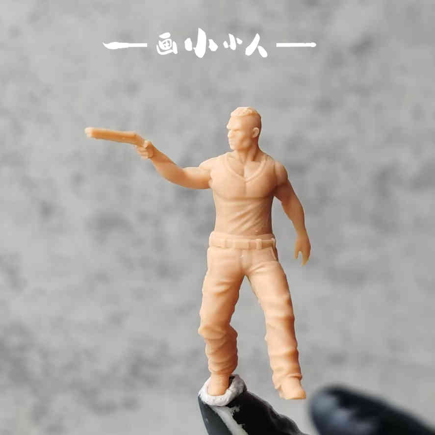 1/64 1/87 1/43 Gun gangsters Men Scene Minatures Figures Doll For Cars Model Toy - Picture 13 of 18