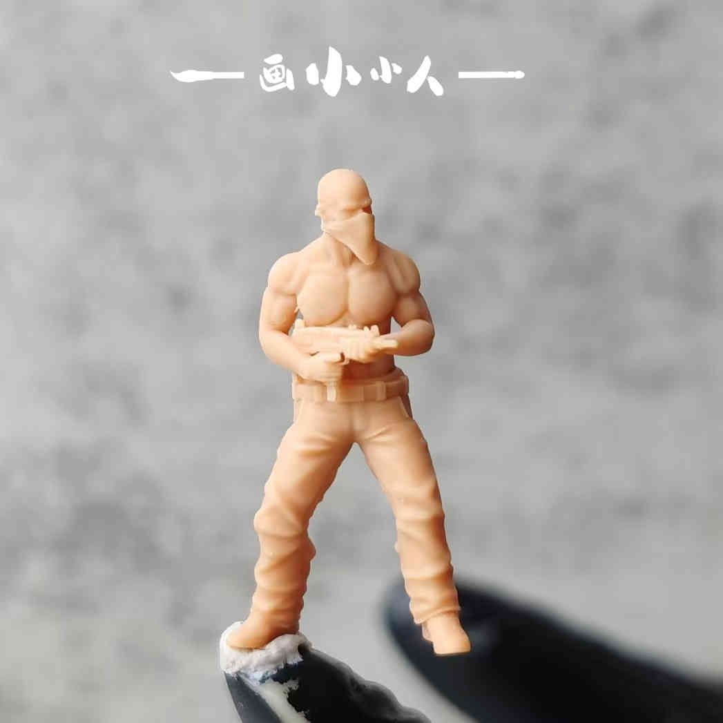 1/64 1/87 1/43 Gun gangsters Men Scene Minatures Figures Doll For Cars Model Toy - Picture 14 of 18