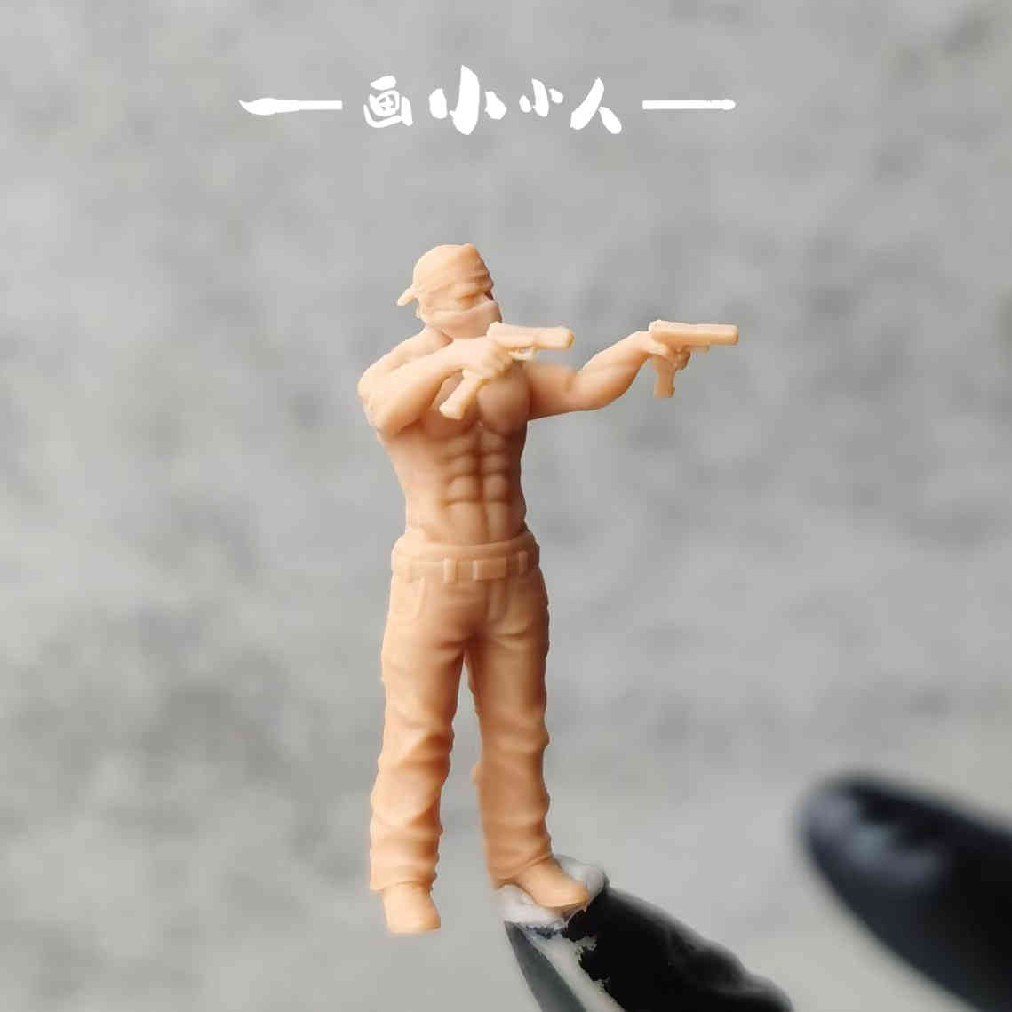 1/64 1/87 1/43 Gun gangsters Men Scene Minatures Figures Doll For Cars Model Toy - Picture 15 of 18