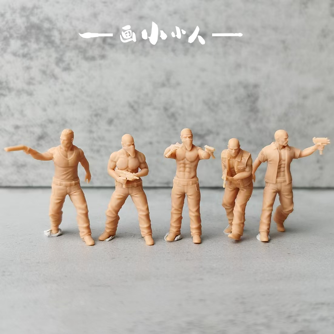 1/64 1/87 1/43 Gun gangsters Men Scene Minatures Figures Doll For Cars Model Toy - Picture 18 of 18