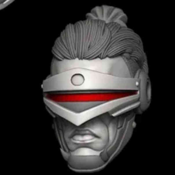 1:6 1:12 1:18 Cyber Future Warrior Men Head Sculpt For 12" 6" 3.75" male Figure - Picture 8 of 8