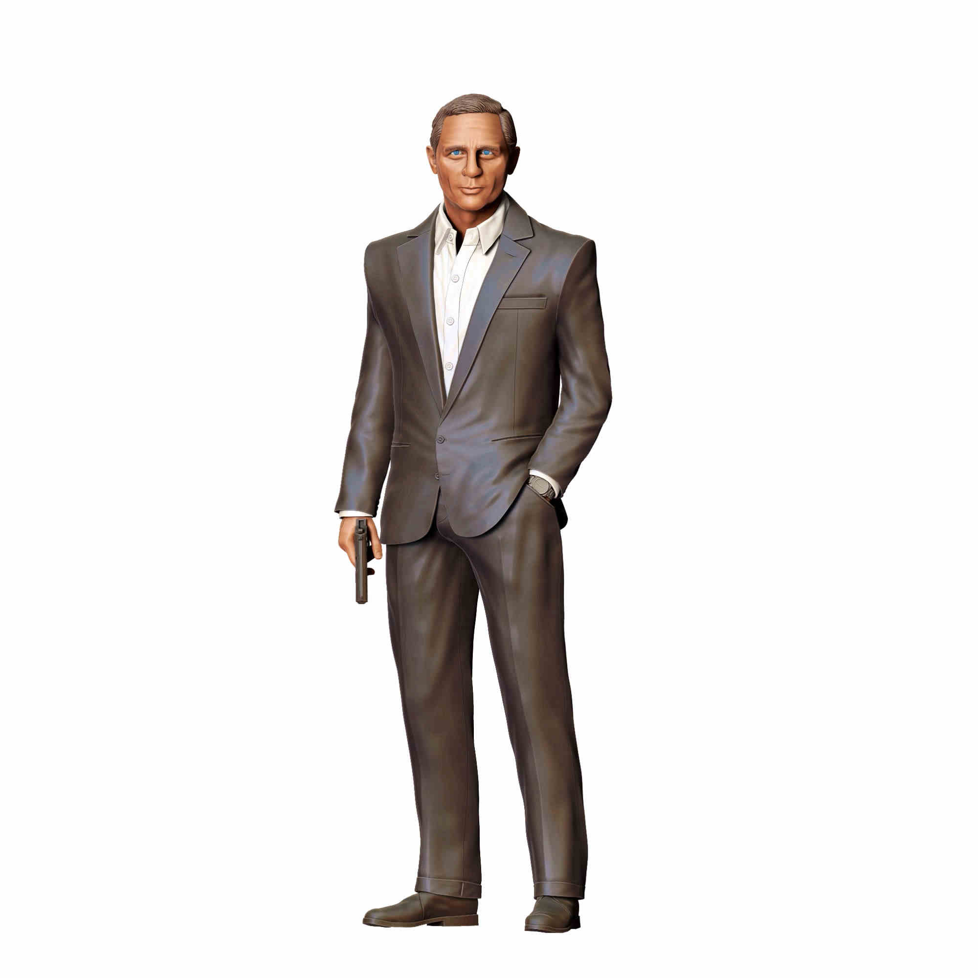 DIY 1/64 1/87 James Bond Suit Männer Szene Miniatur Figuren Puppe für Auto Fahrzeuge - Bild 12 von 12