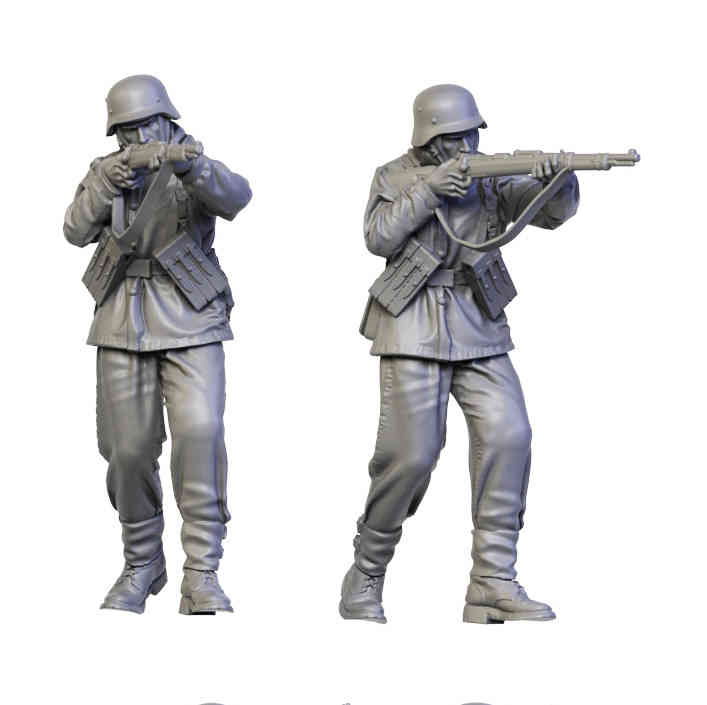 1/87 1/64 1/43 German WWII Winter soldiers Scene Miniatures Figures For Car Toys - Picture 7 of 16