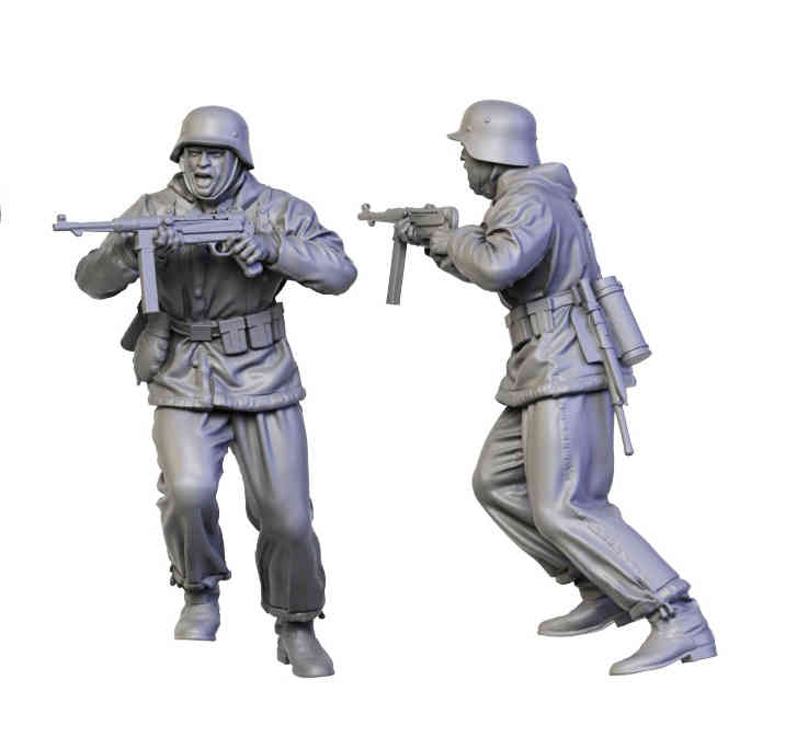 1/87 1/64 1/43 German WWII Winter soldiers Scene Miniatures Figures For Car Toys - Picture 8 of 16