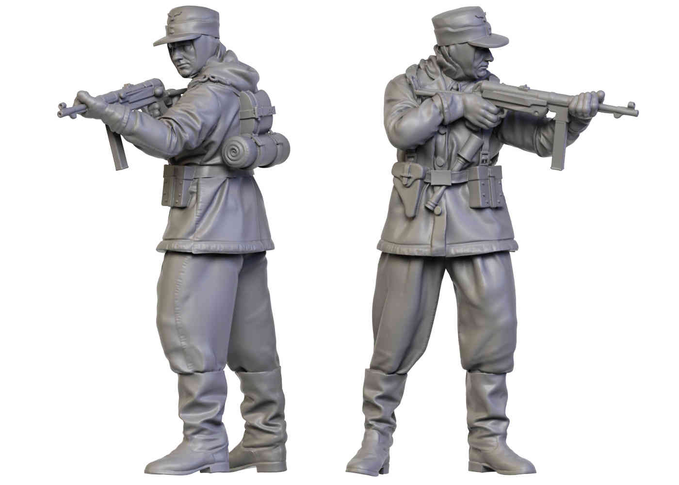 1/87 1/64 1/43 German WWII Winter soldiers Scene Miniatures Figures For Car Toys - Picture 9 of 16