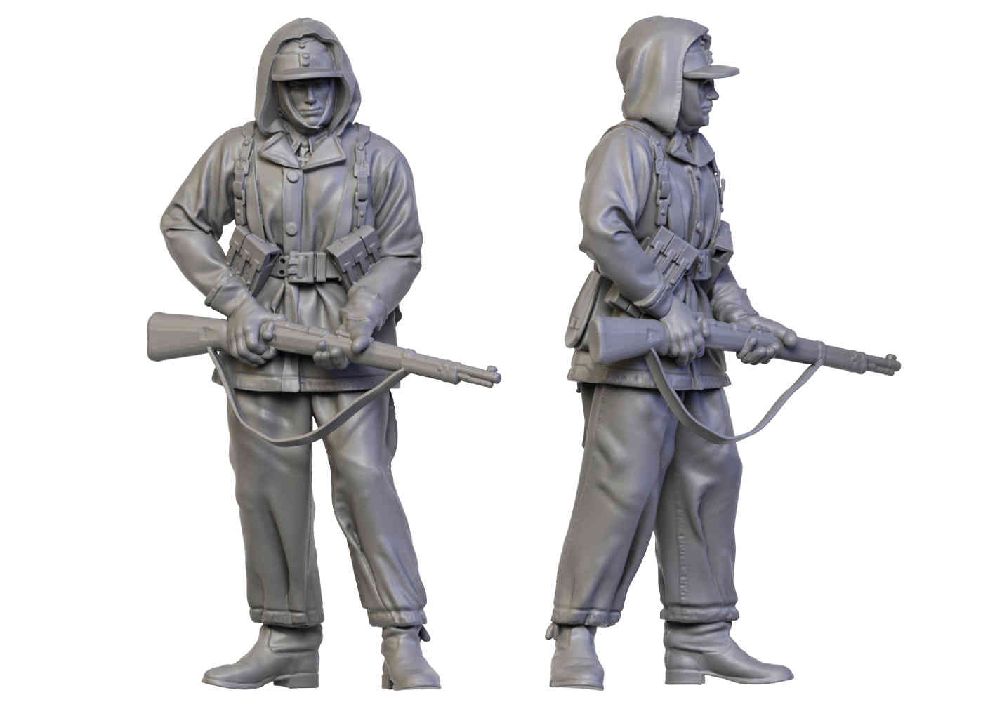 1/87 1/64 1/43 German WWII Winter soldiers Scene Miniatures Figures For Car Toys - Picture 10 of 16