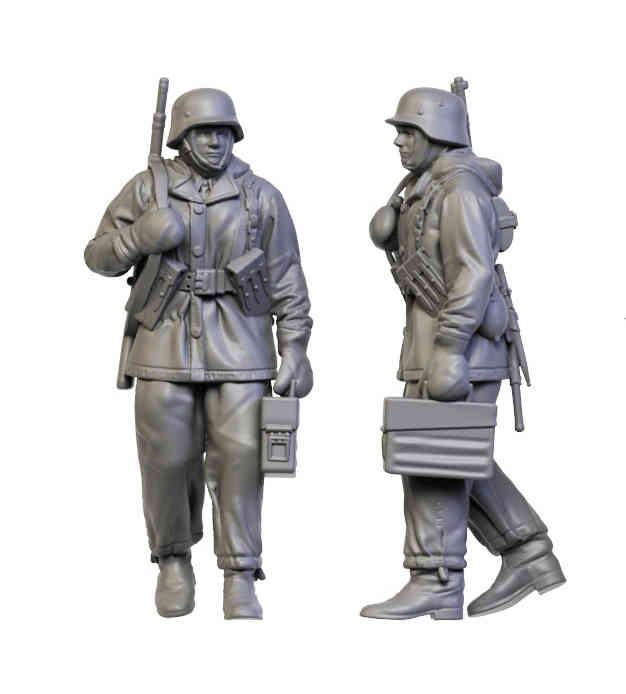 1/87 1/64 1/43 German WWII Winter soldiers Scene Miniatures Figures For Car Toys - Picture 13 of 16