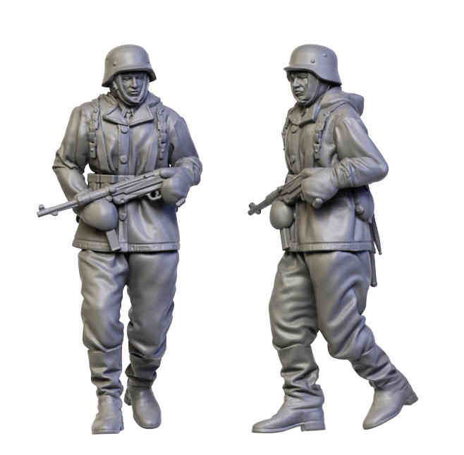 1/87 1/64 1/43 German WWII Winter soldiers Scene Miniatures Figures For Car Toys - Picture 14 of 16