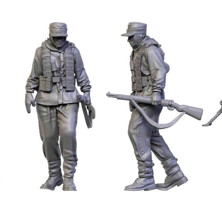 1/87 1/64 1/43 German WWII Winter soldiers Scene Miniatures Figures For Car Toys - Picture 15 of 16