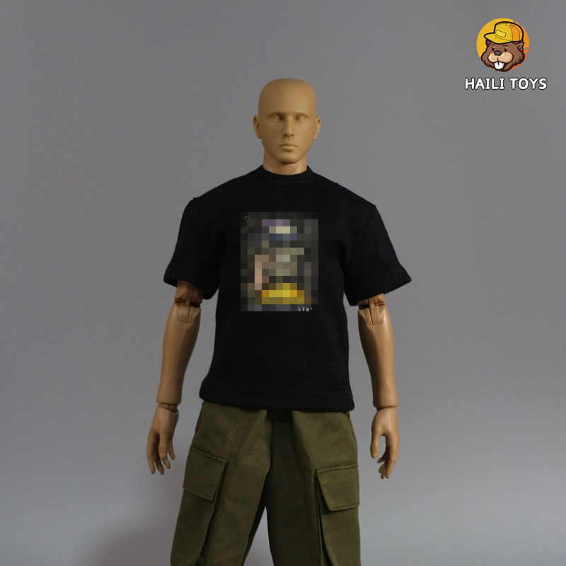 HAILI TOYS 1:6 T-shirt Tops Vest Short Sleeve Clothes Fit 12 »Male Action Figure
