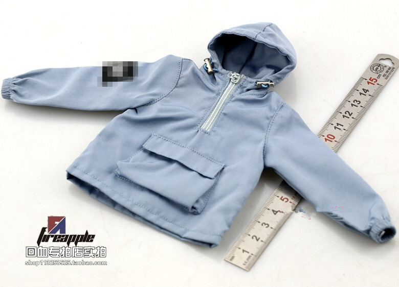 1/6 Casual Jacket Coat Tops Hooded Half Zipper Male Clothes For 12 » Figure Body