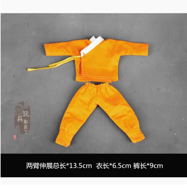 1:12 Ancient Tang Monk Yellow Robe Male Clothes Suit Fit 6'' Soldier Figure Toy - Picture 27 of 36