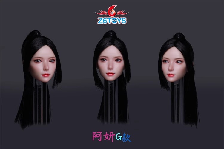 Z6TOYS ZC018 1/6 Asian Movable eyes Beauty Girl Head Sculpt For 12"Female Figure - Picture 17 of 17