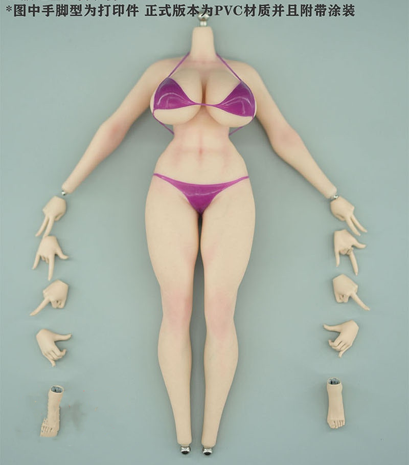 PawPawDoll DK001A 1/6 Oversize Breast Seamless Body Makeup Silicone Female Figur