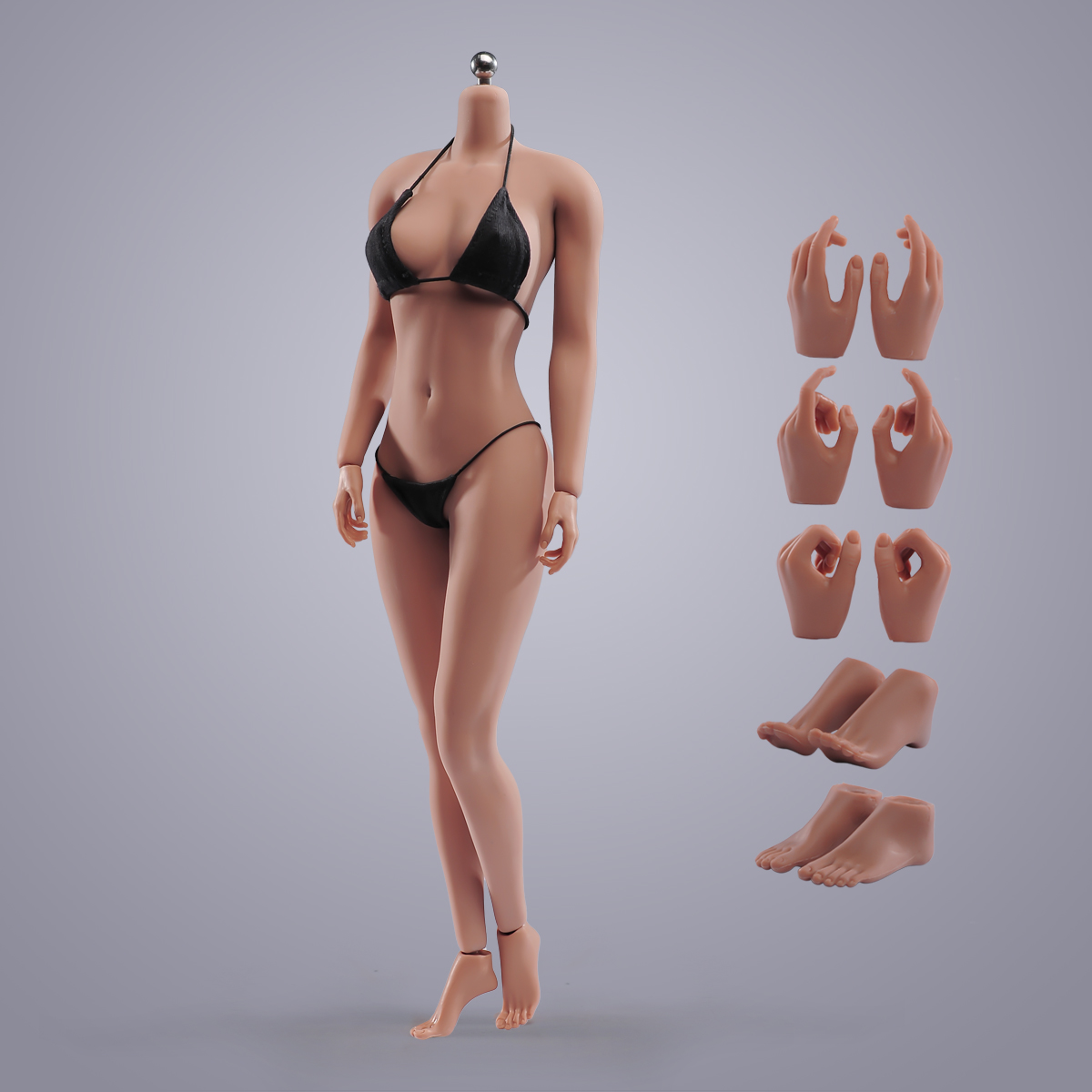 1/6 Flexible Makeup Seamless Female Body Suntan/Pale/Normal Large Bust 12&Prime;Figure