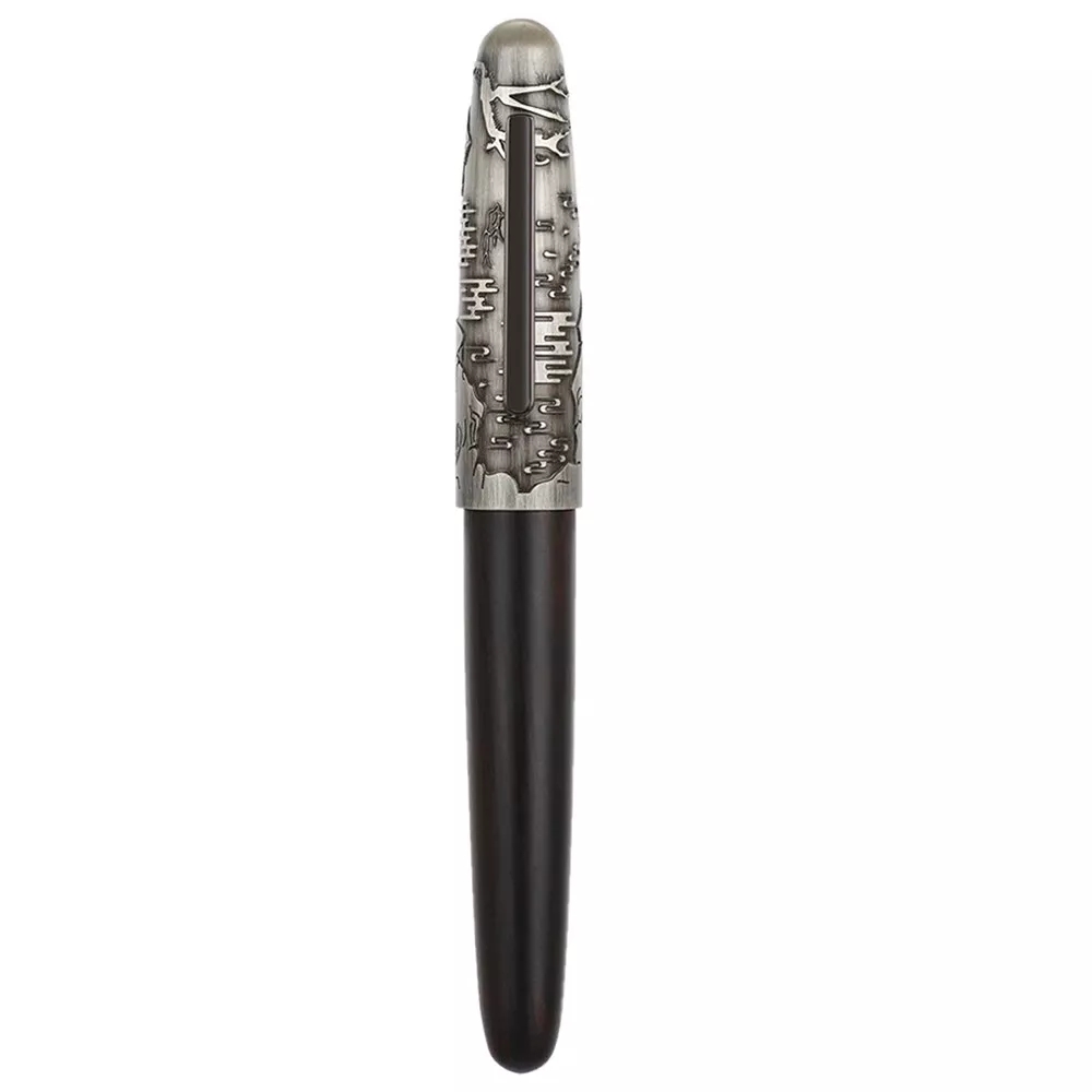 Jinhao 9056 Fine/0.5mm Nib Fountain Pen Wooden Tiger Embossed Smooth practicing - Picture 9 of 11