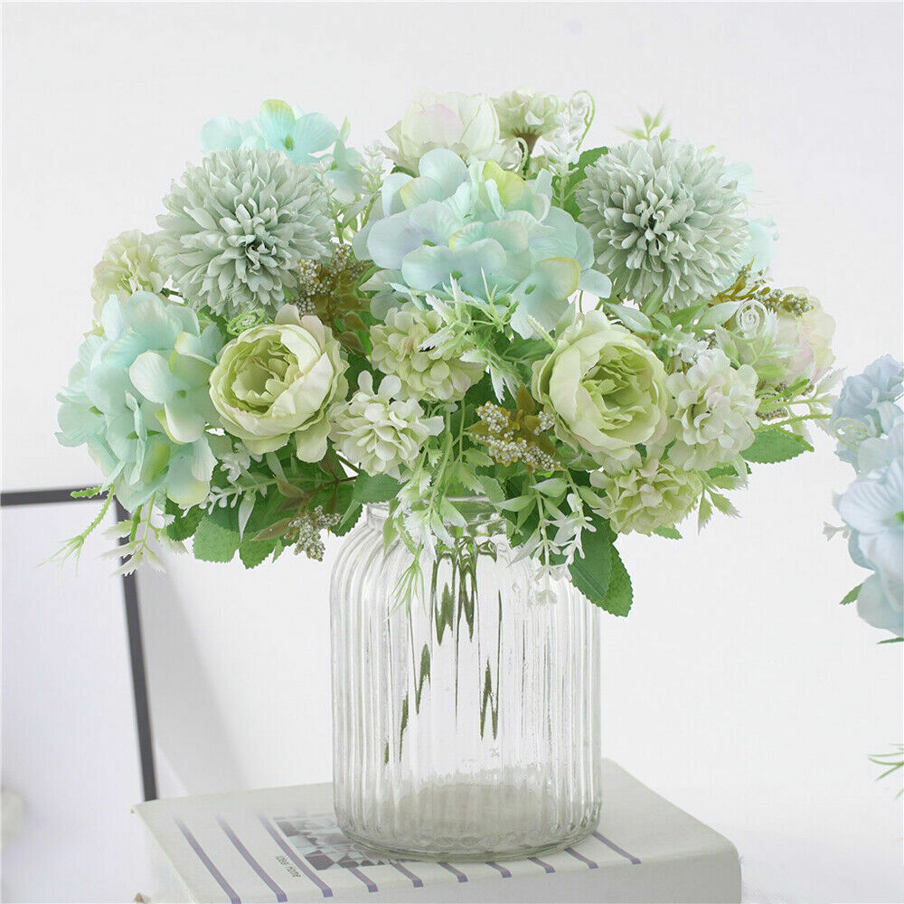 US Artificial Silk Peony Flowers Bunch Bouquet Home Wedding Party Holiday Decor - Picture 20 of 20