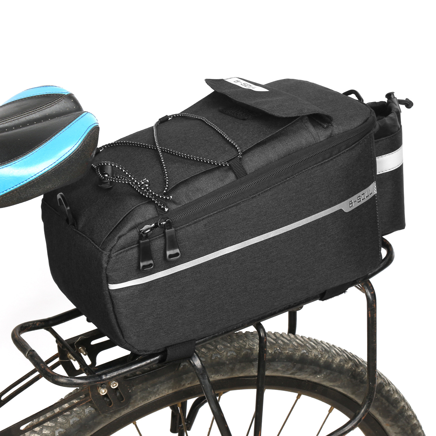 Bolsa de asiento trasero para bicicleta de EE. UU. bolsa de almacenamiento para bicicletas bolsa de maletero bolsa de gran capacidad - Imagen 13 de 19