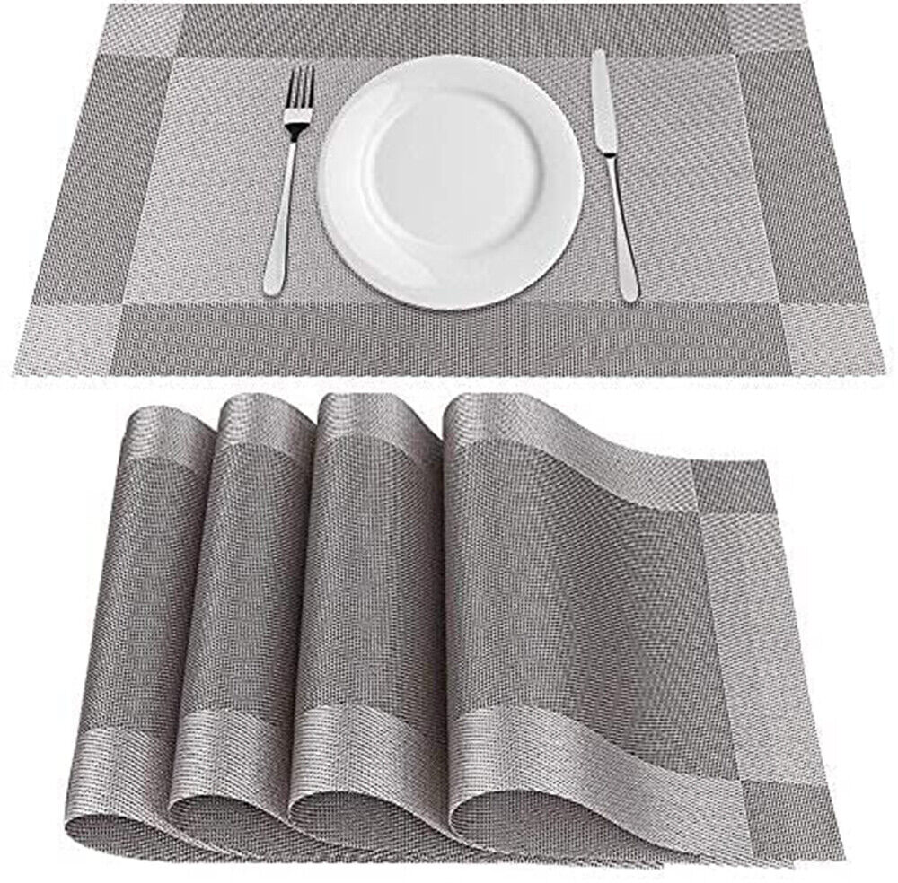 4PCS Placemats Non-Slip Heat Insulation Dining Table Place Mats Table Decoration - Picture 8 of 10