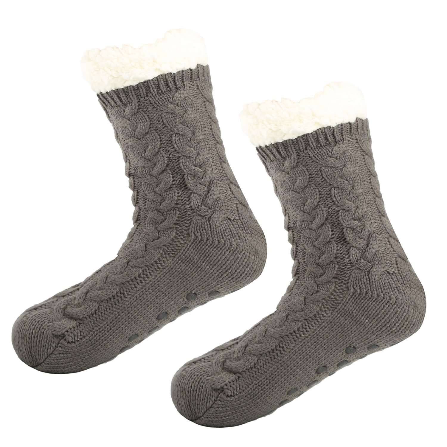 Women Winter Soft Thick Slipper Socks with Grippers Non Slip Warm Fuzzy Socks