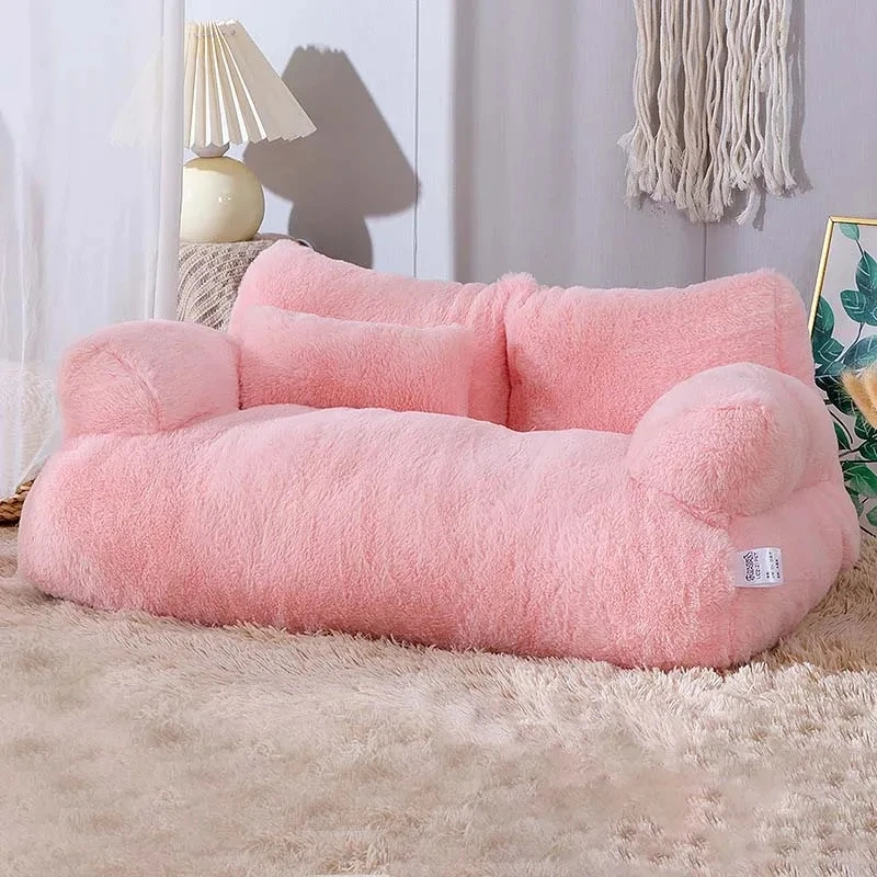 Sofá para mascotas invierno cálido nido de felpa esponjosa cama para mascotas para perros pequeños medianos gatos - Imagen 14 de 14