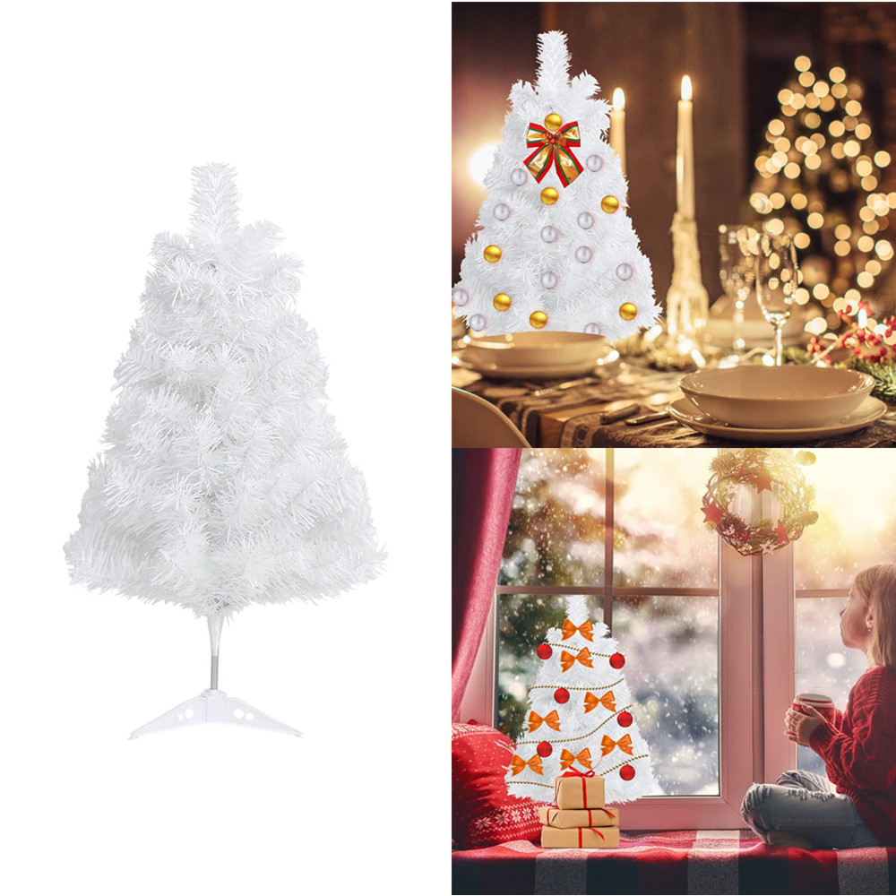 Christmas Mini Tabletop Tree 2ft Artificial PVC Xmas Tree DIY 3.3ft Light String - Picture 12 of 16