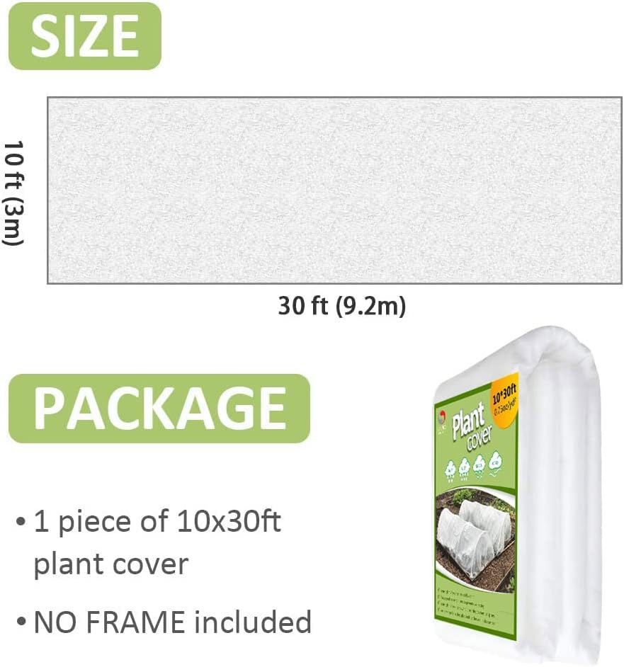 Plant Covers Freeze Protection 25ft/30ft/50ft Reusable Floating Row Cover Winter - Picture 10 of 11