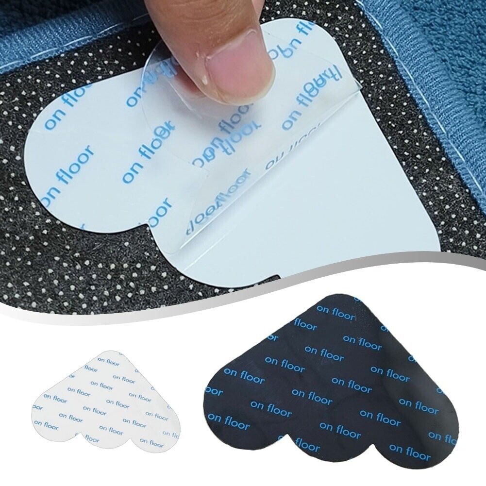 12PCS Carpet Mat Rug Grippers Anti Slip Rubber Sticker Skid Tape Reusable Pad US