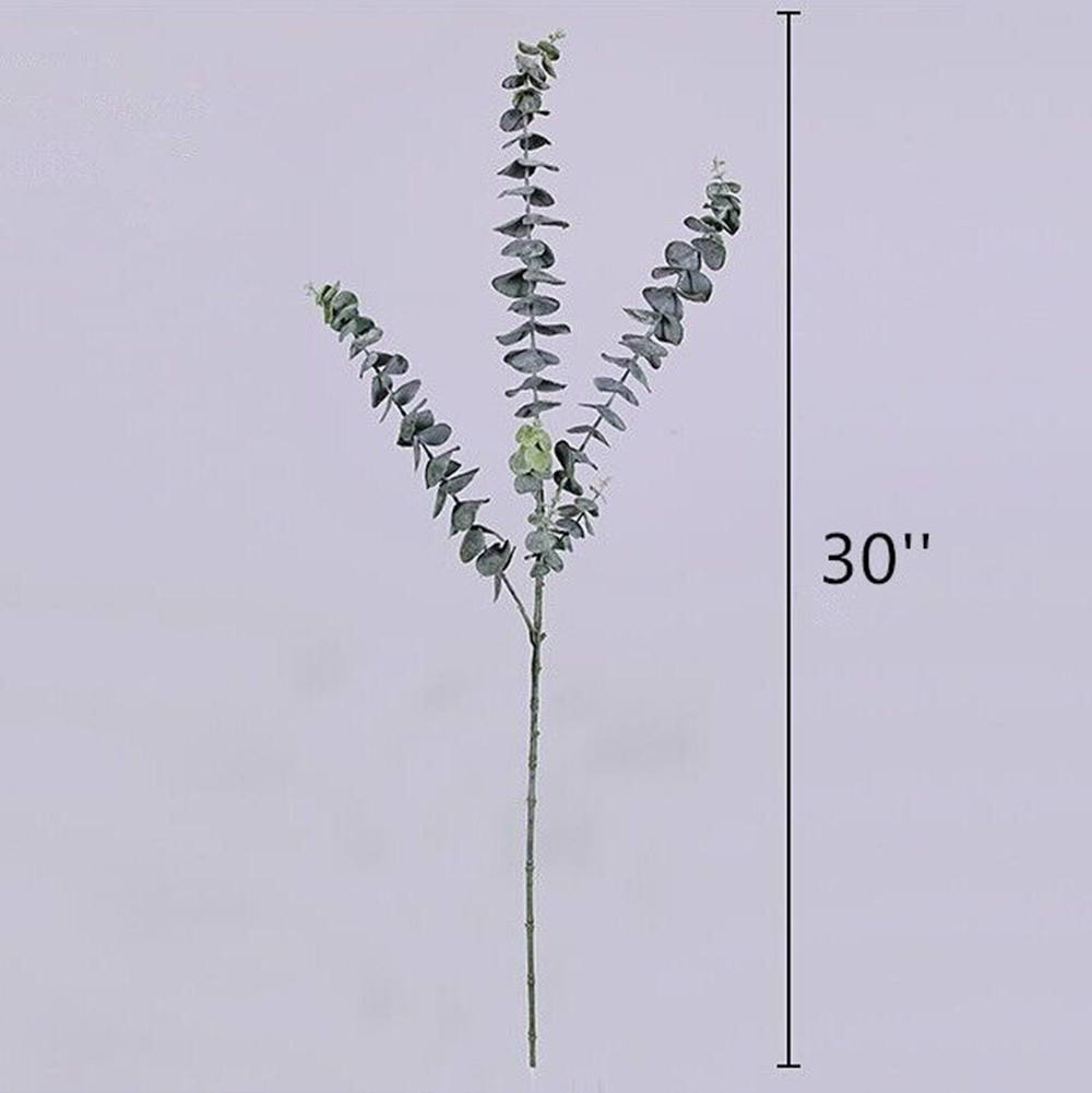 Artificial Plants Eucalyptus Stems Leaves Green Leaf Branches Flowers Home Decor