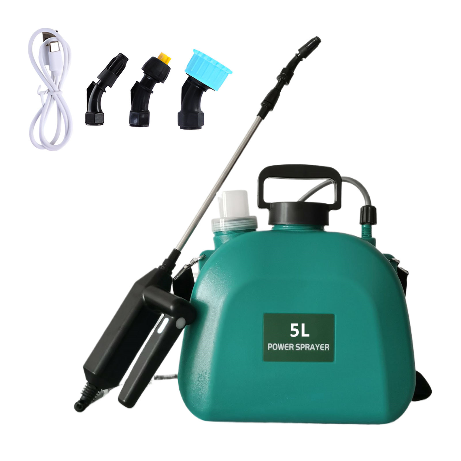 2 Gallon Electric Garden Sprayer Rechargeable 3 Mist Nozzles Retractable Handle - Picture 10 of 15