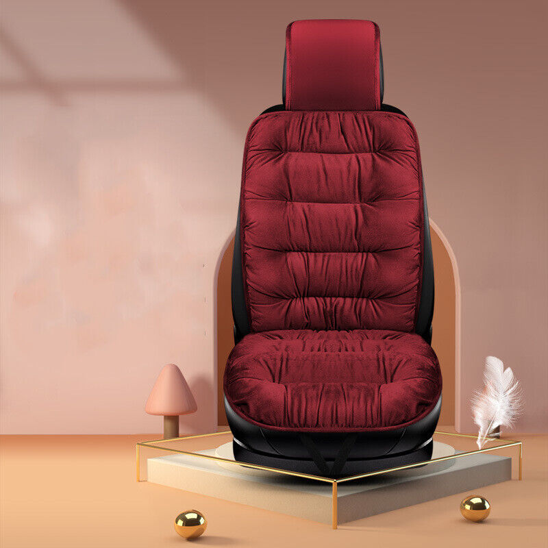 Funda de asiento de coche felpa gruesa invierno cálido auto asiento delantero cojín protector almohadilla - Imagen 17 de 18