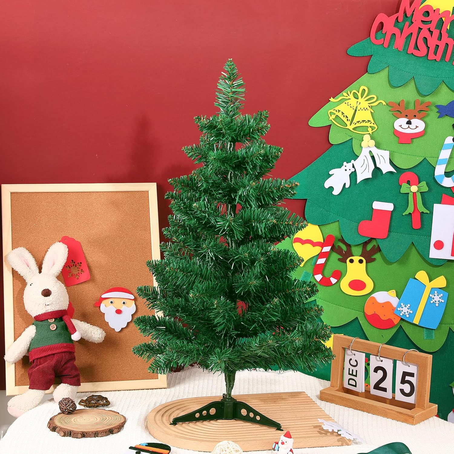 2 Fuß Künstlicher Weihnachtsbaum Tischplatte Dekoration Party Urlaub Zuhause Zubehör - Bild 13 von 14