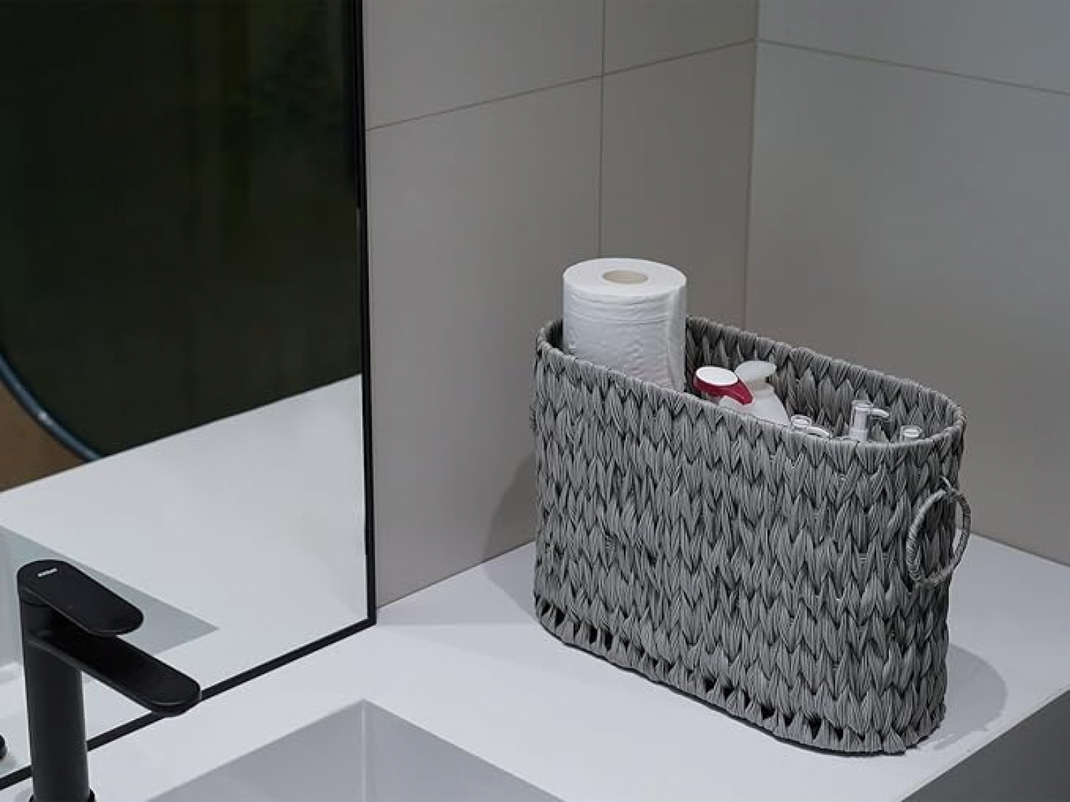 Toilet Paper Storage Toilet Paper Basket Organizer Wicker Basket for Bathroom - Picture 12 of 16