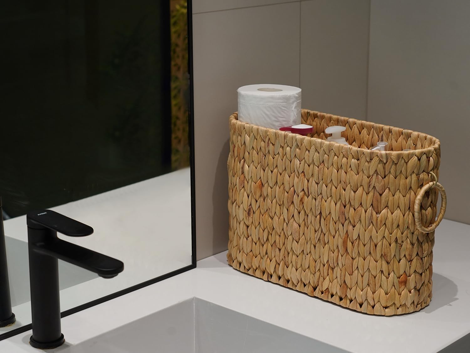 Toilet Paper Storage Toilet Paper Basket Organizer Wicker Basket for Bathroom - Picture 15 of 16