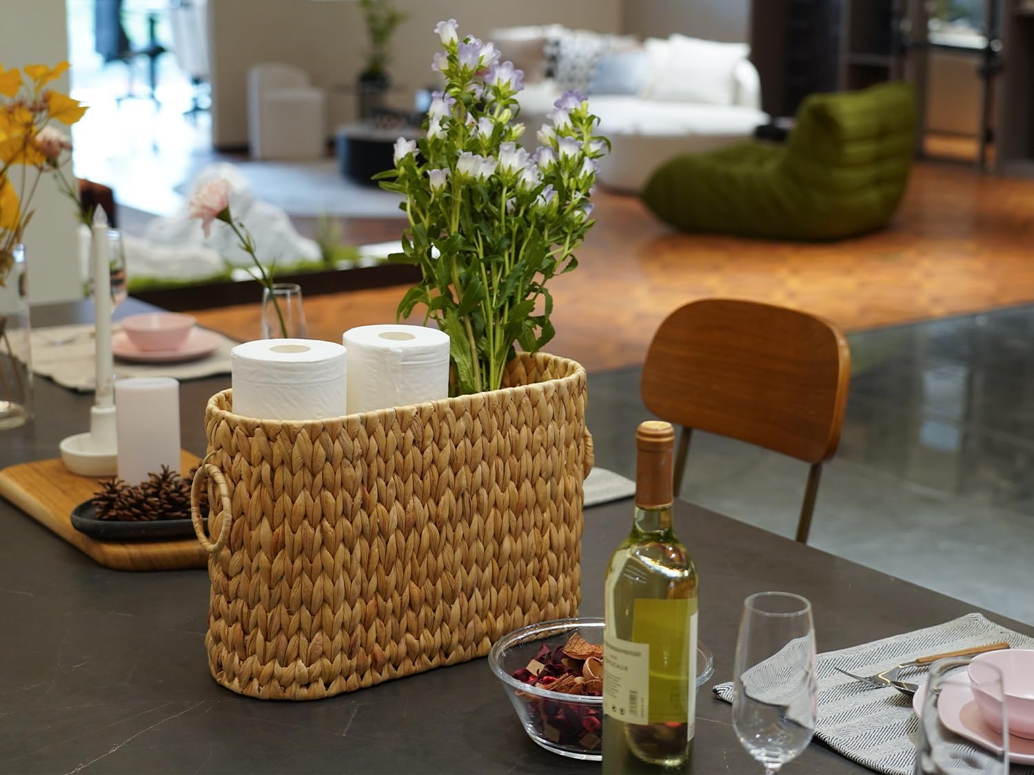 Toilet Paper Storage Toilet Paper Basket Organizer Wicker Basket for Bathroom - Picture 16 of 16