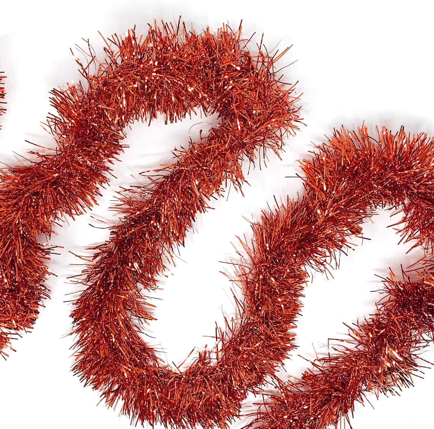 50 Feet Christmas Metallic Foil Tinsel Garland for Tree Walll Holiday Decoration