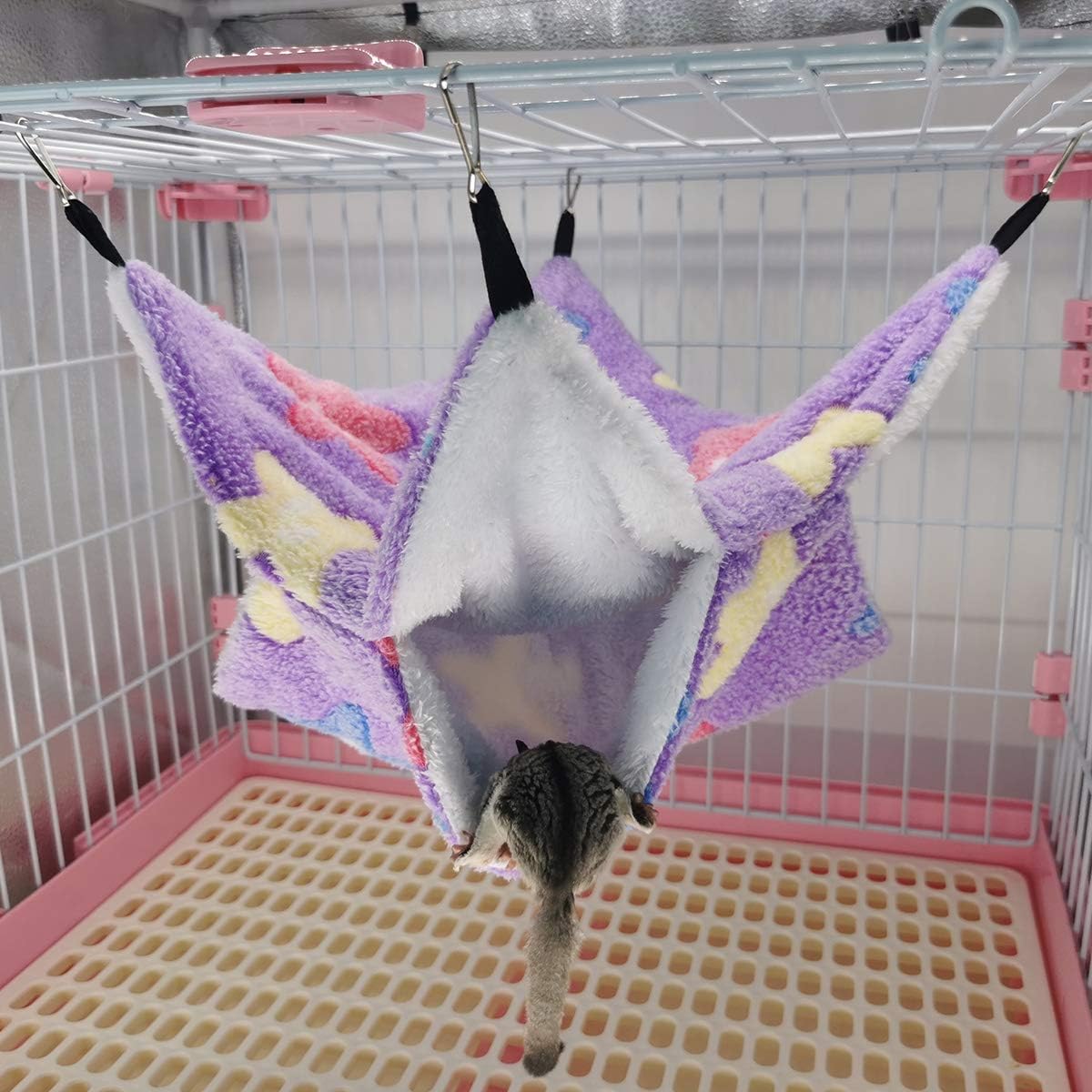 Small Pet Cage Hanging Hammock Pet Nap Sack Sleep Bag Bed Soft Warm House - Picture 8 of 10
