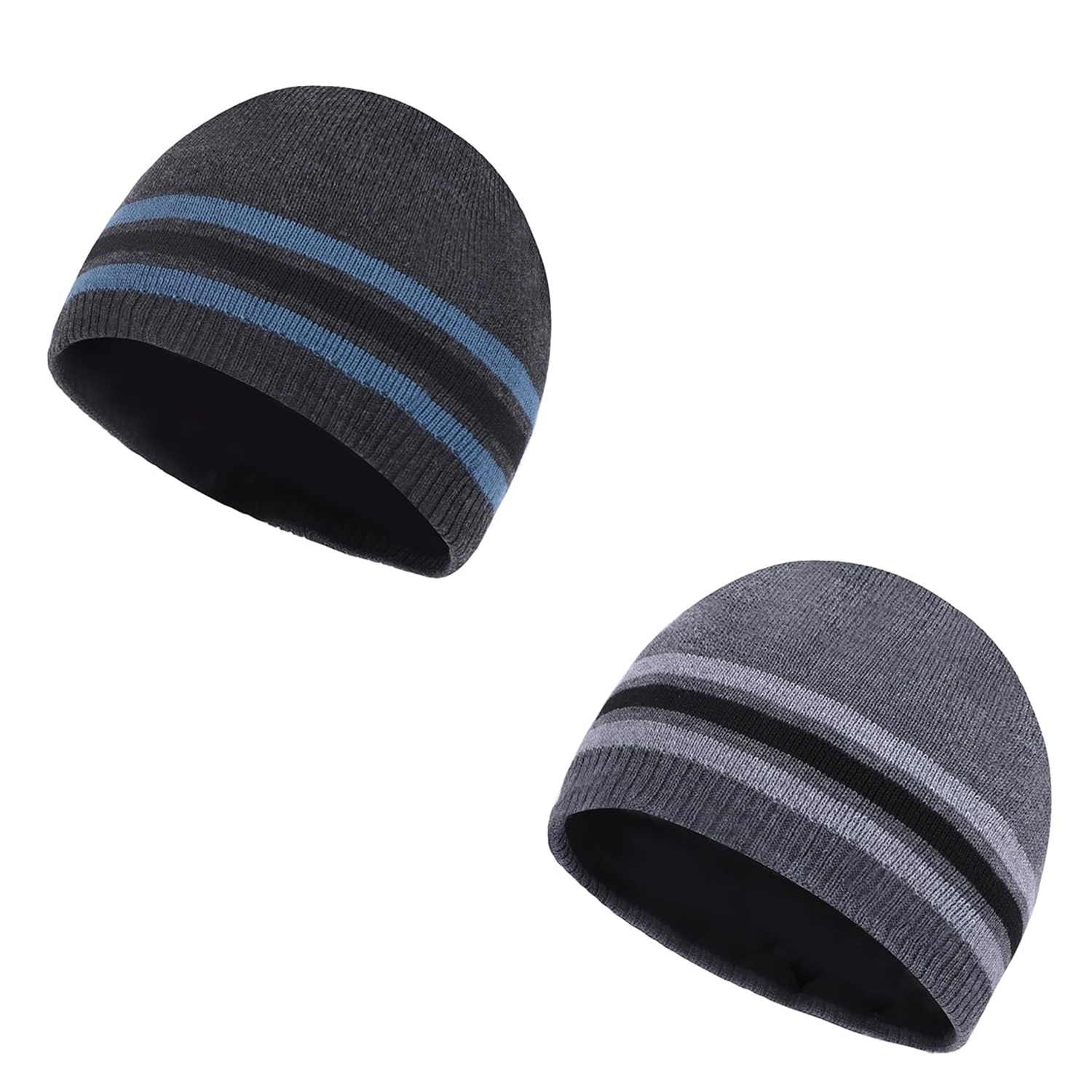 2 PIEZAS Sombreros de Vellón A Prueba de Viento Elásticos Invierno Tejido Gorros Aire Libre Correr - Imagen 9 de 11